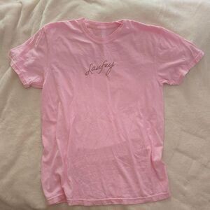 Laufey Pink Cotton T-Shirt